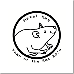 Portrait of a Metal Rat 2020 Outline Posters and Art